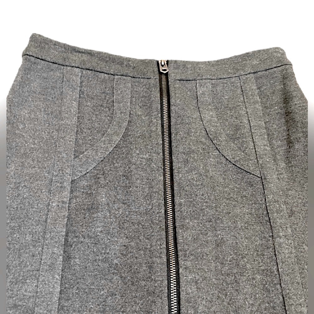 ANTHROGOLOGIE Shades of Grey by Micah Cohen Front Zipper Gray Pencil Skirt Small - Picture 9 of 13